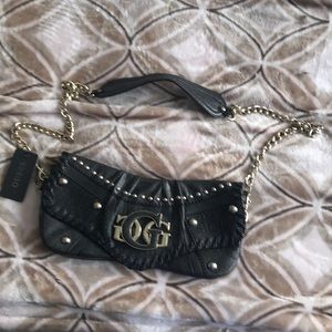 Guess over the shoulder purse black leather